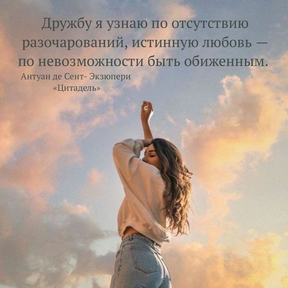 Картинки с надписями.  Дружбу я узнаю по отсутствию разочарований.