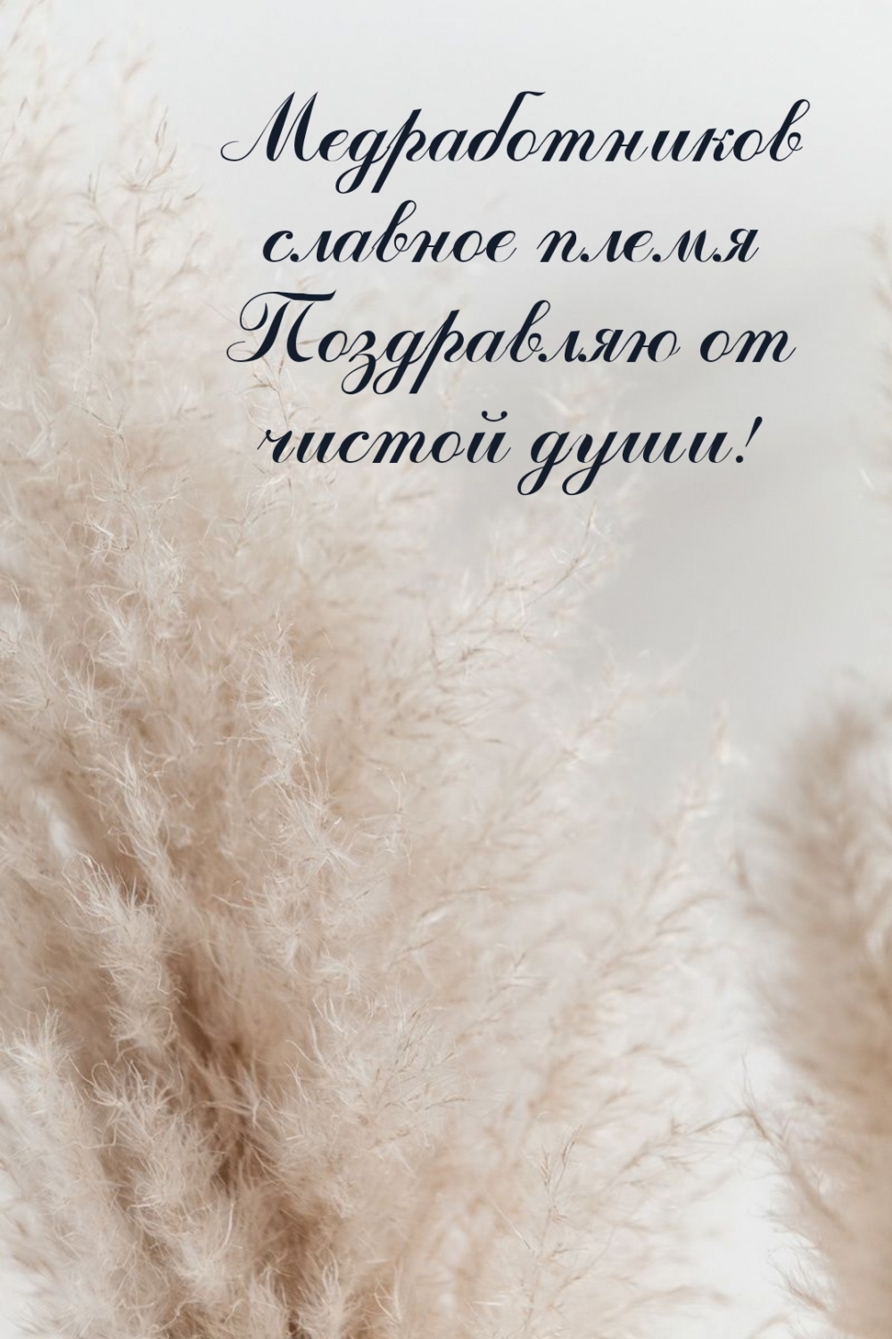 Медработников славное племя поздравляю от чистой души!