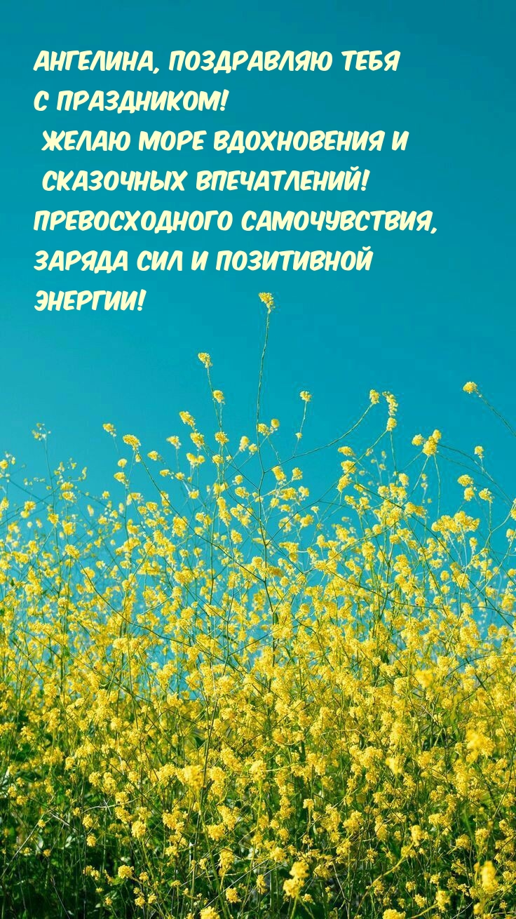 Ангелина, тебя с праздником! Желаю море вдохновения