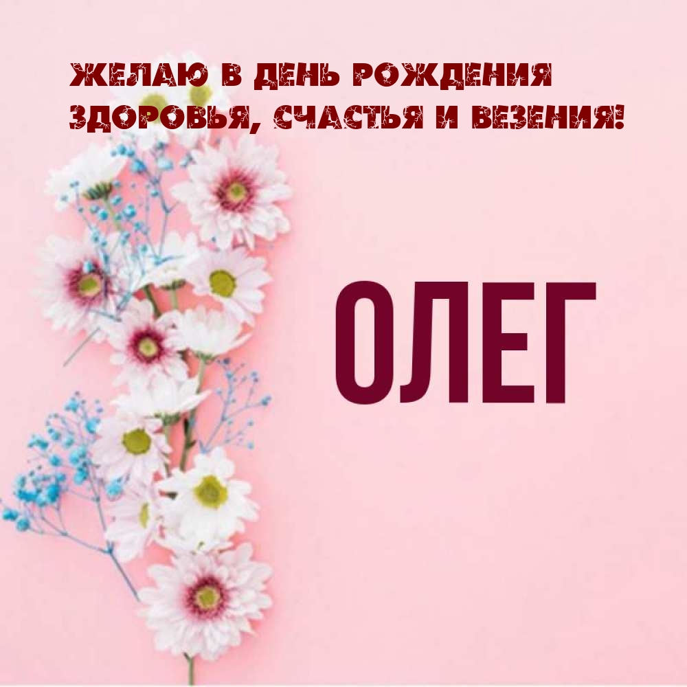 Олег Желаю в день рождения Здоровья, счастья и везения!