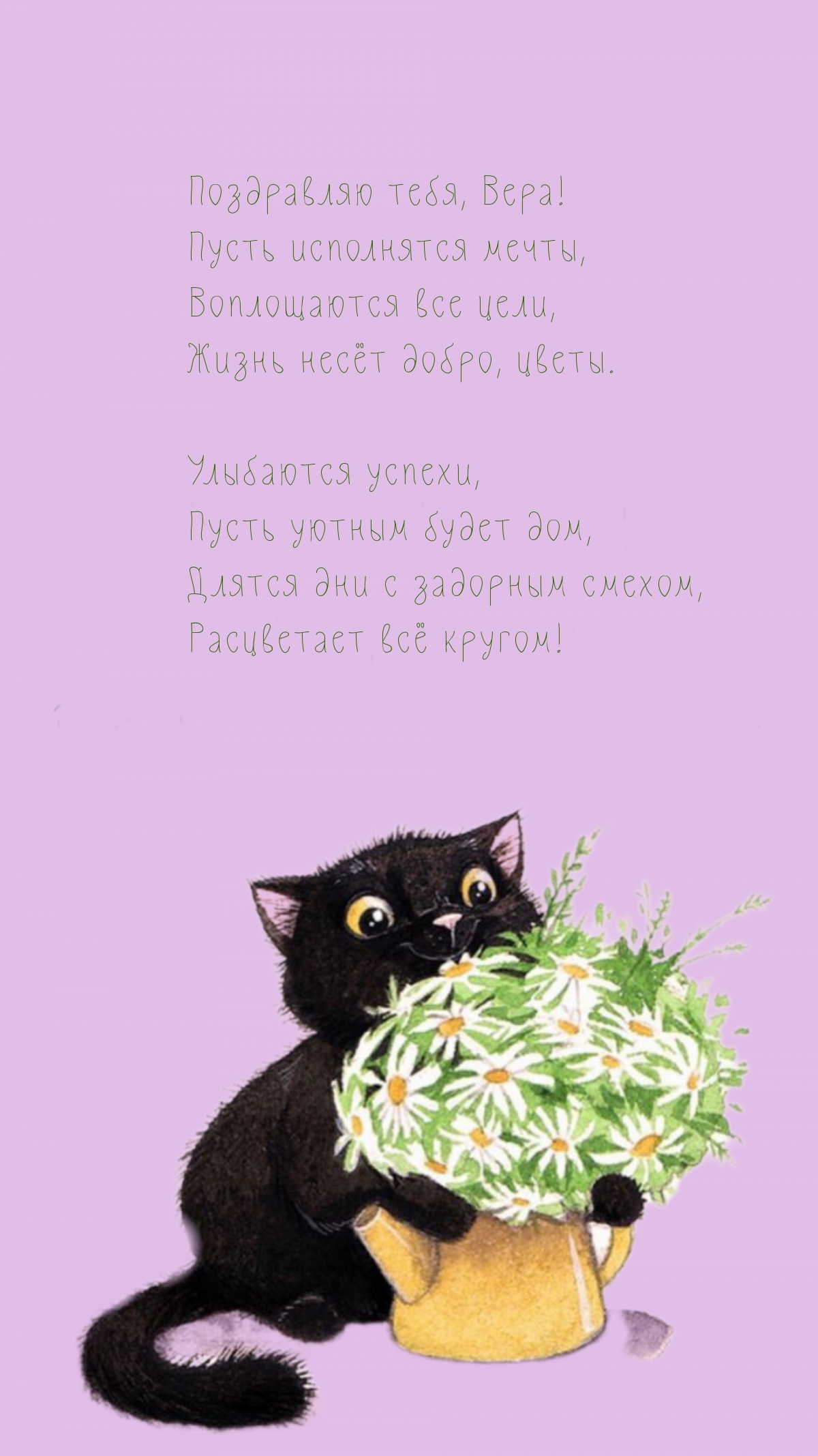 Поздравляю тебя, Вера! Пусть исполнятся мечты