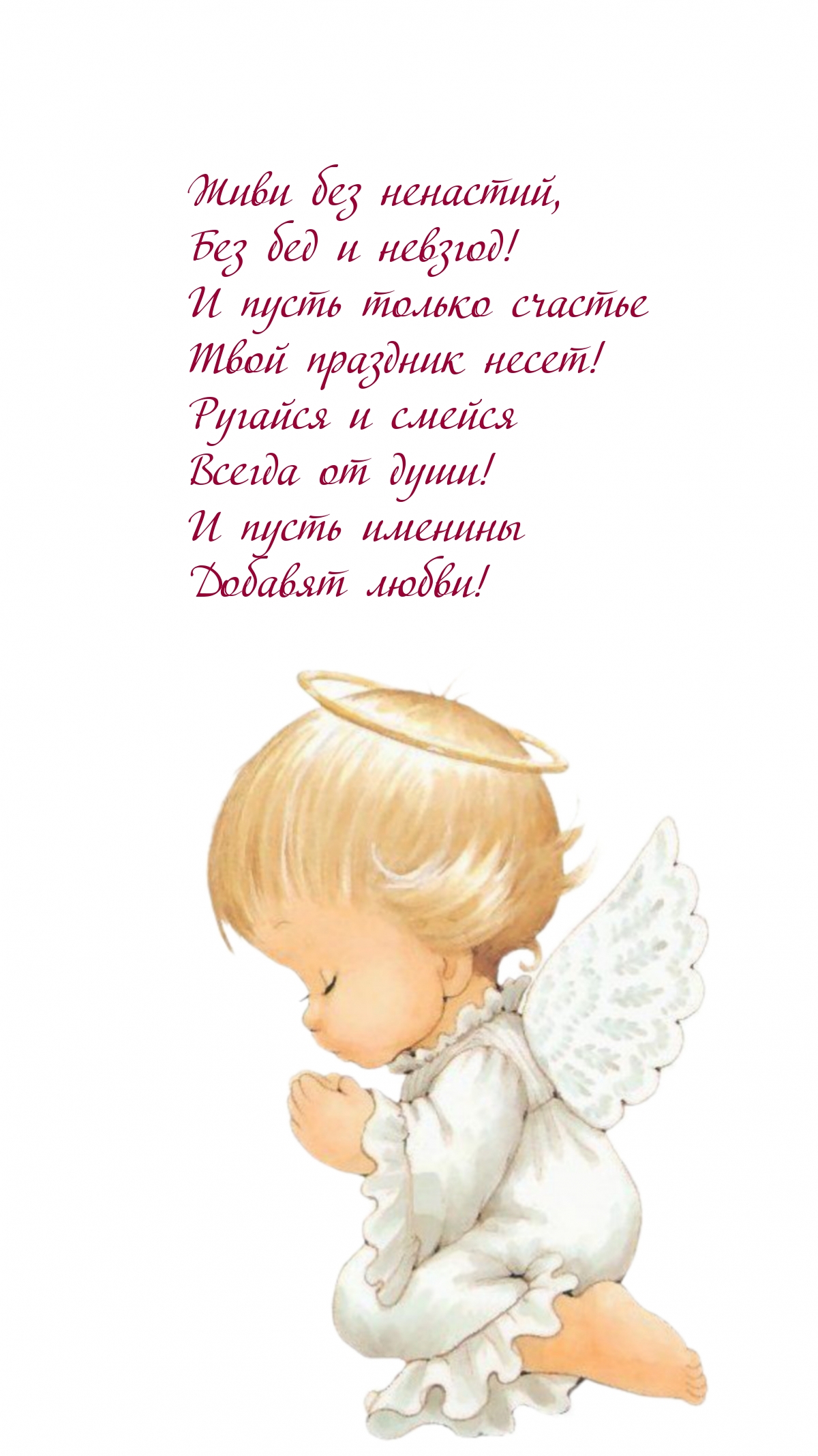 Живи без ненастий, без бед и невзгод!