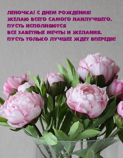 Леночка! С днем рождения! Желаю всего самого наилучшего.