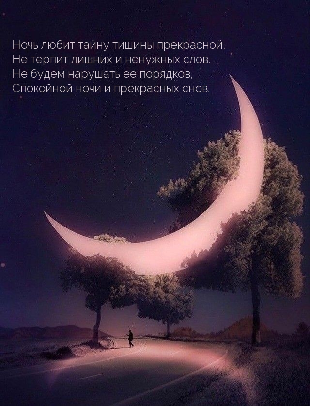 Ночь любит тайну тишины прекрасной, не терпит лишних слов.