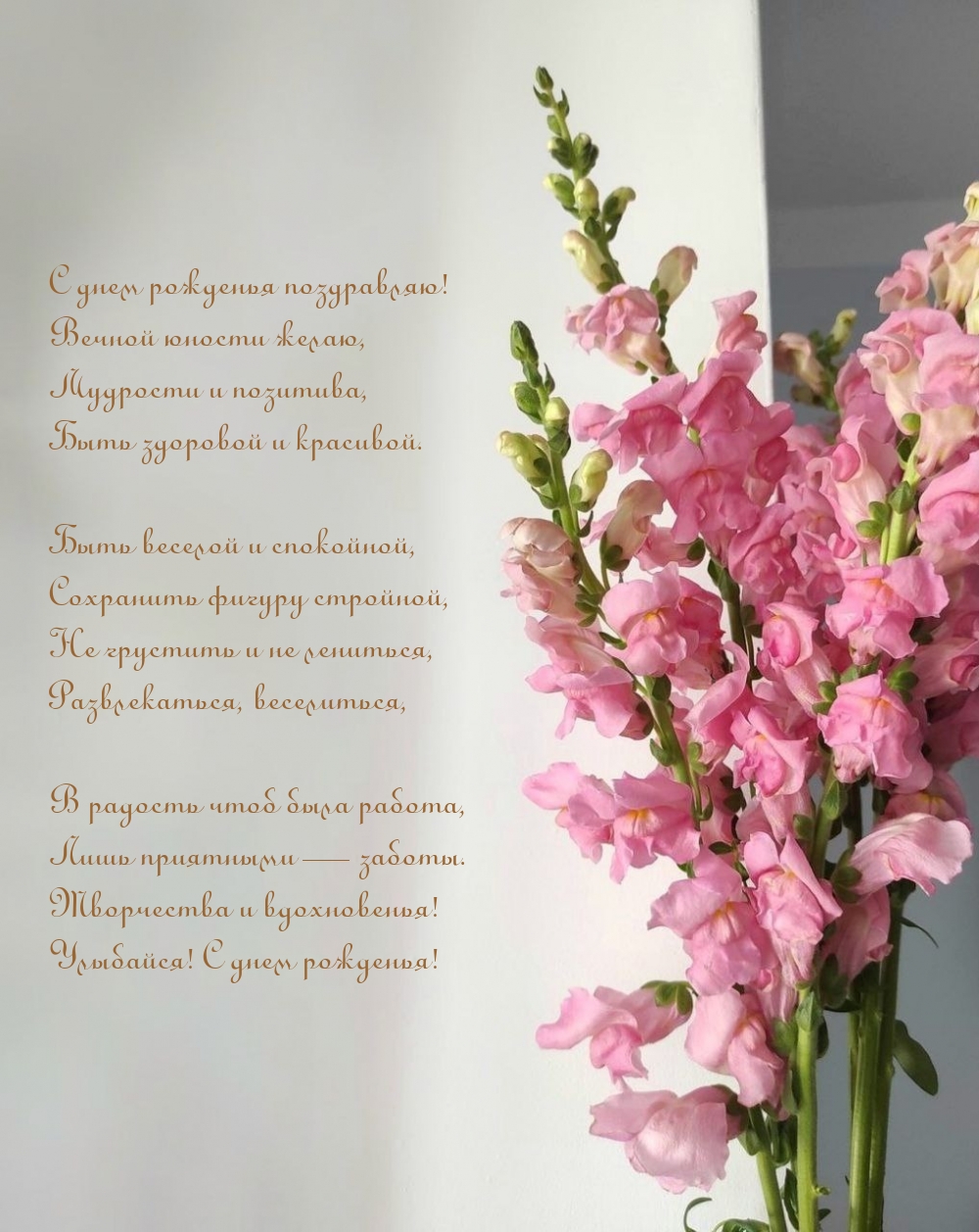 С днем рожденья поздравляю! Вечной юности желаю