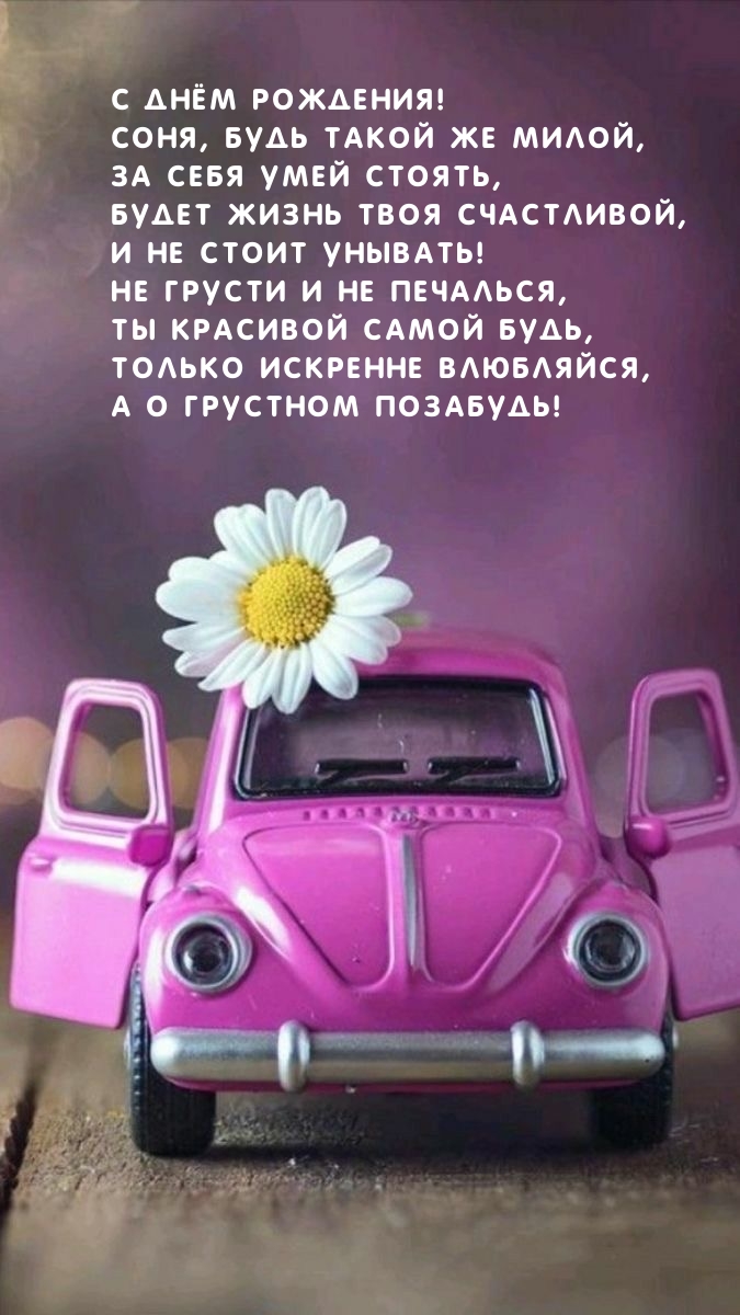 С Днём Рождения! Соня, будь такой же милой