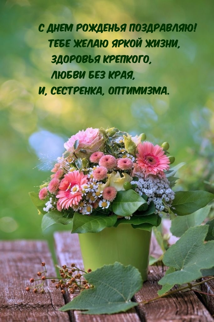 С Днем рожденья поздравляю! Тебе желаю яркой жизни