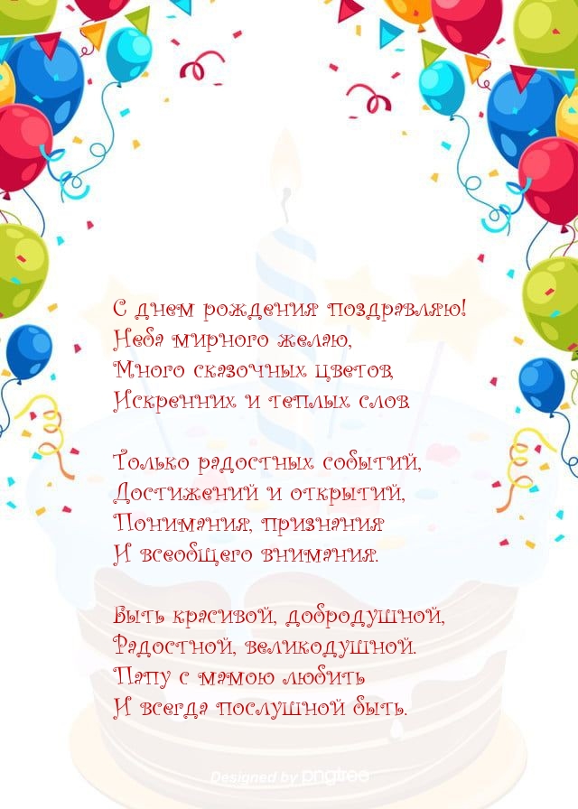 С днем рождения поздравляю! Неба мирного желаю