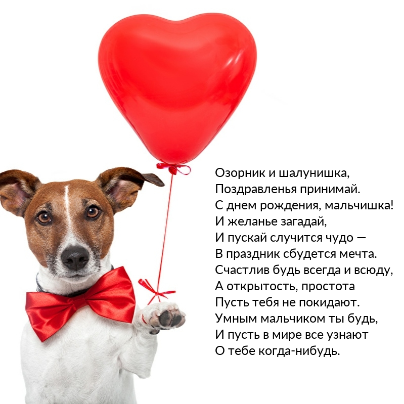 Поздравленья принимай. С днем рождения, мальчишка!
