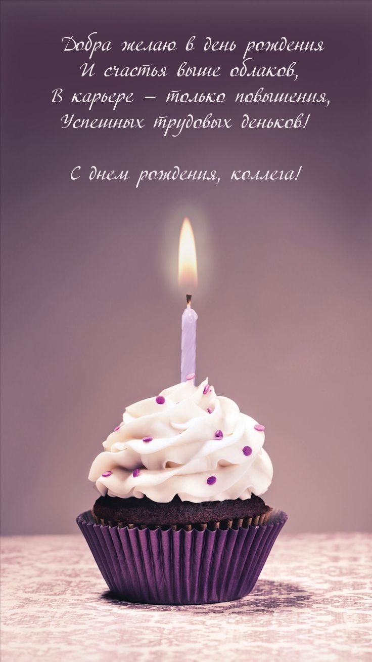 С днем рождения, коллега! Успешных трудовых деньков!