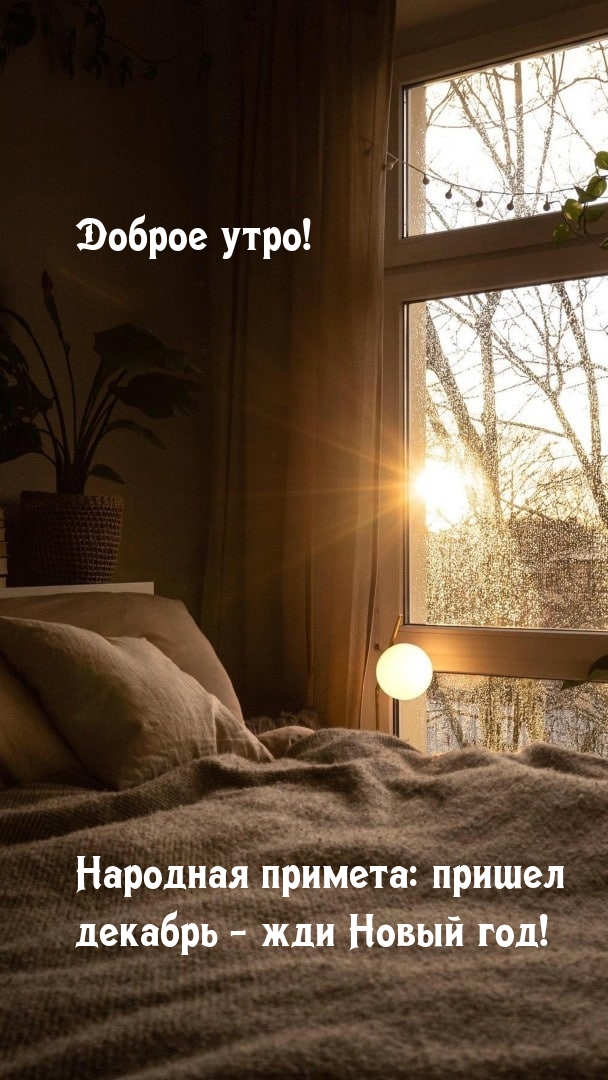 Доброе утро! Народная примета: пришел декабрь — жди Новый год!