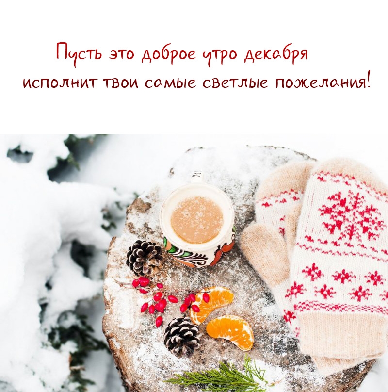 Пусть это доброе утро декабря исполнит самые светлые пожелания!
