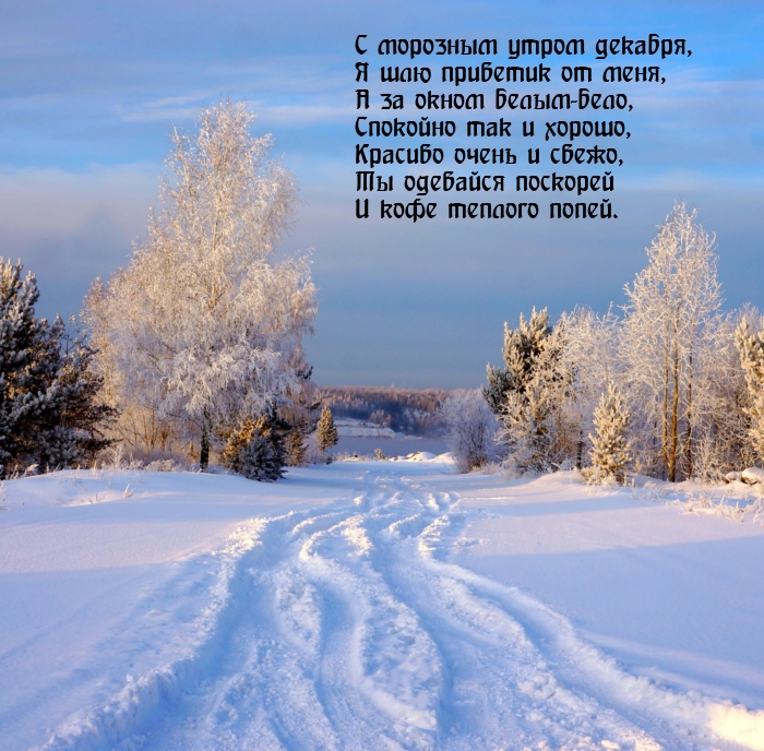 С морозным утром декабря, я шлю приветик от меня!