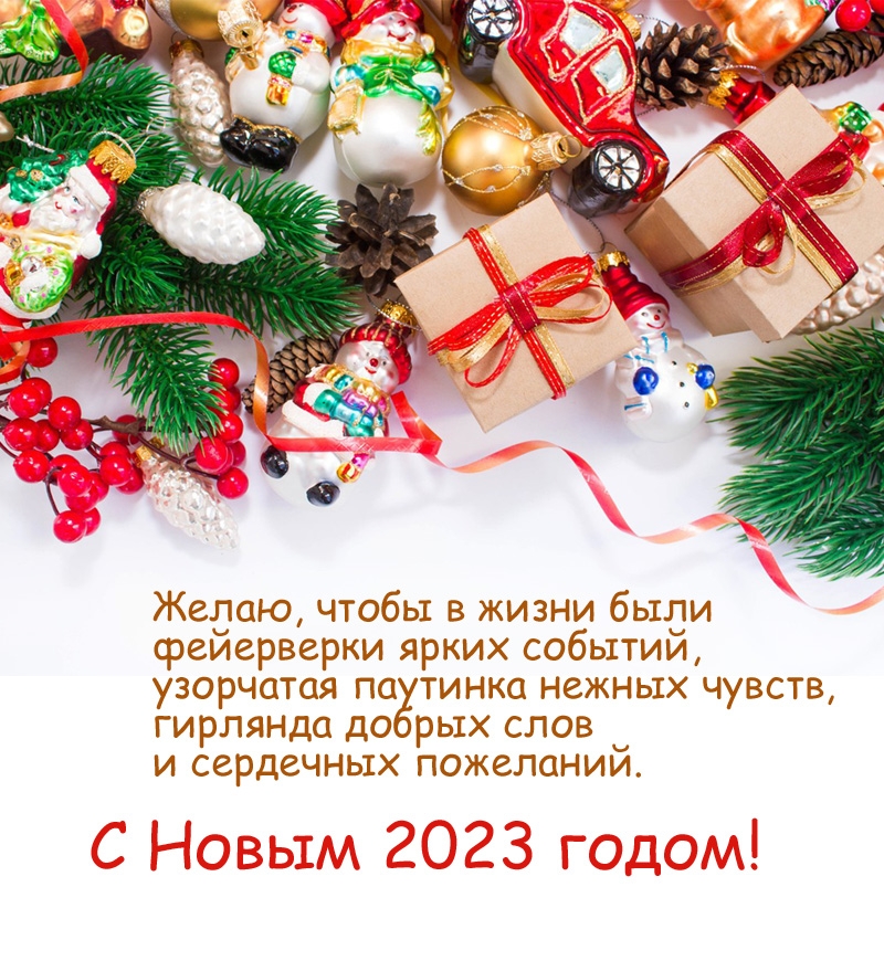 С Новым 2023 годом! Чтобы в жизни были фейерверки ярких событий