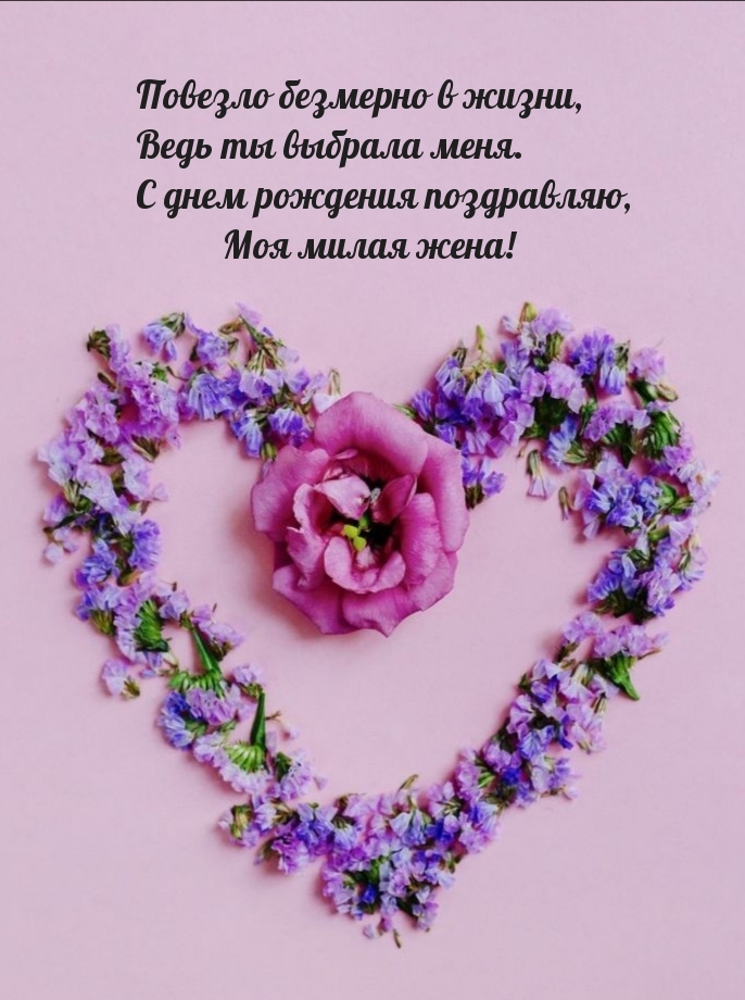 С днем рождения поздравляю, моя милая жена!