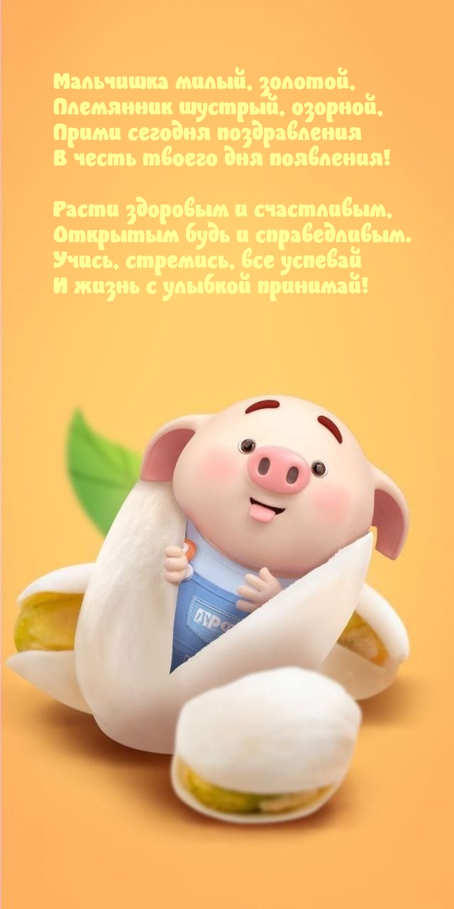 Мальчишка милый, золотой, племянник шустрый, озорной