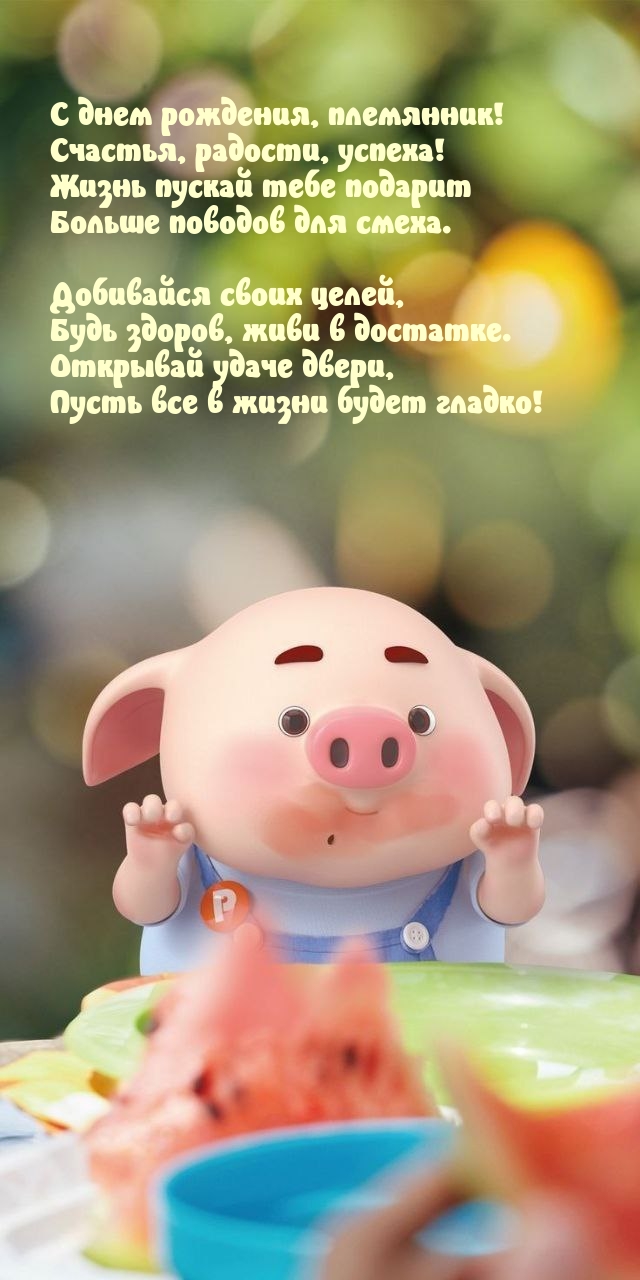 С днем рождения, племянник! Счастья, радости, успеха!
