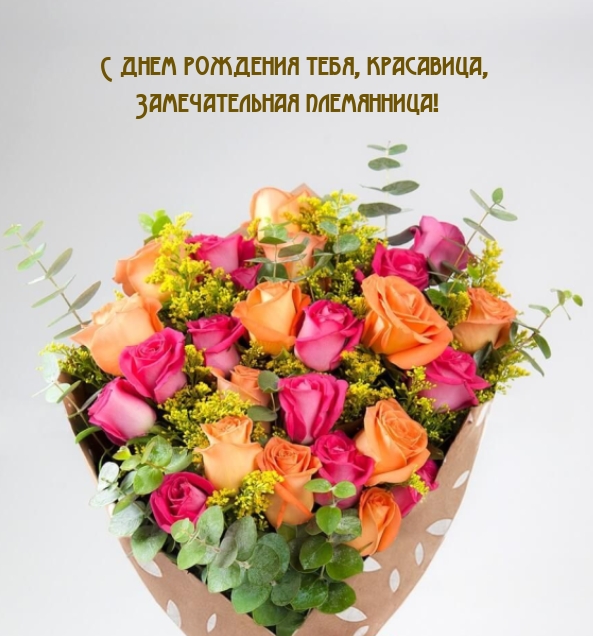 С днем рождения тебя, красавица, замечательная племянница!