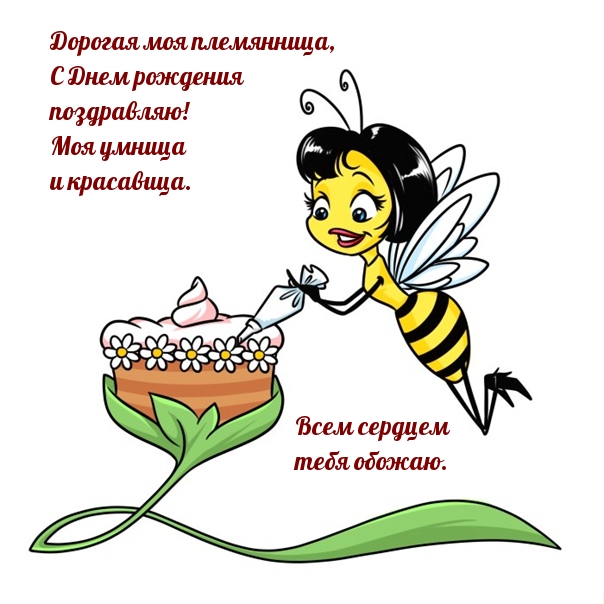 Дорогая моя племянница, с Днем рождения поздравляю!