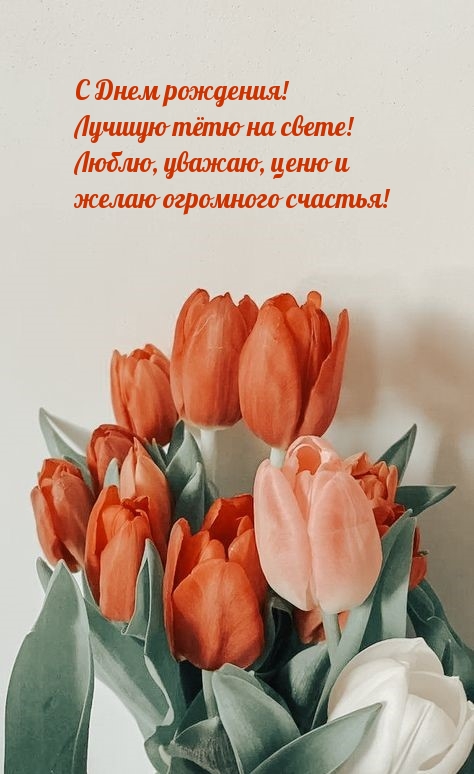 С Днем рождения! Лучшую тётю на свете!