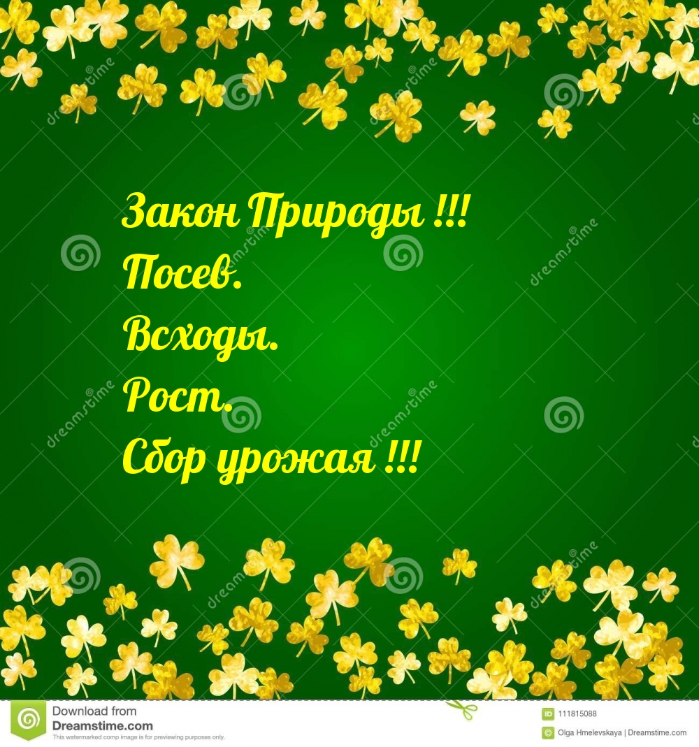 Закон Природы! Посев. Всходы. Рост. Сбор урожая!