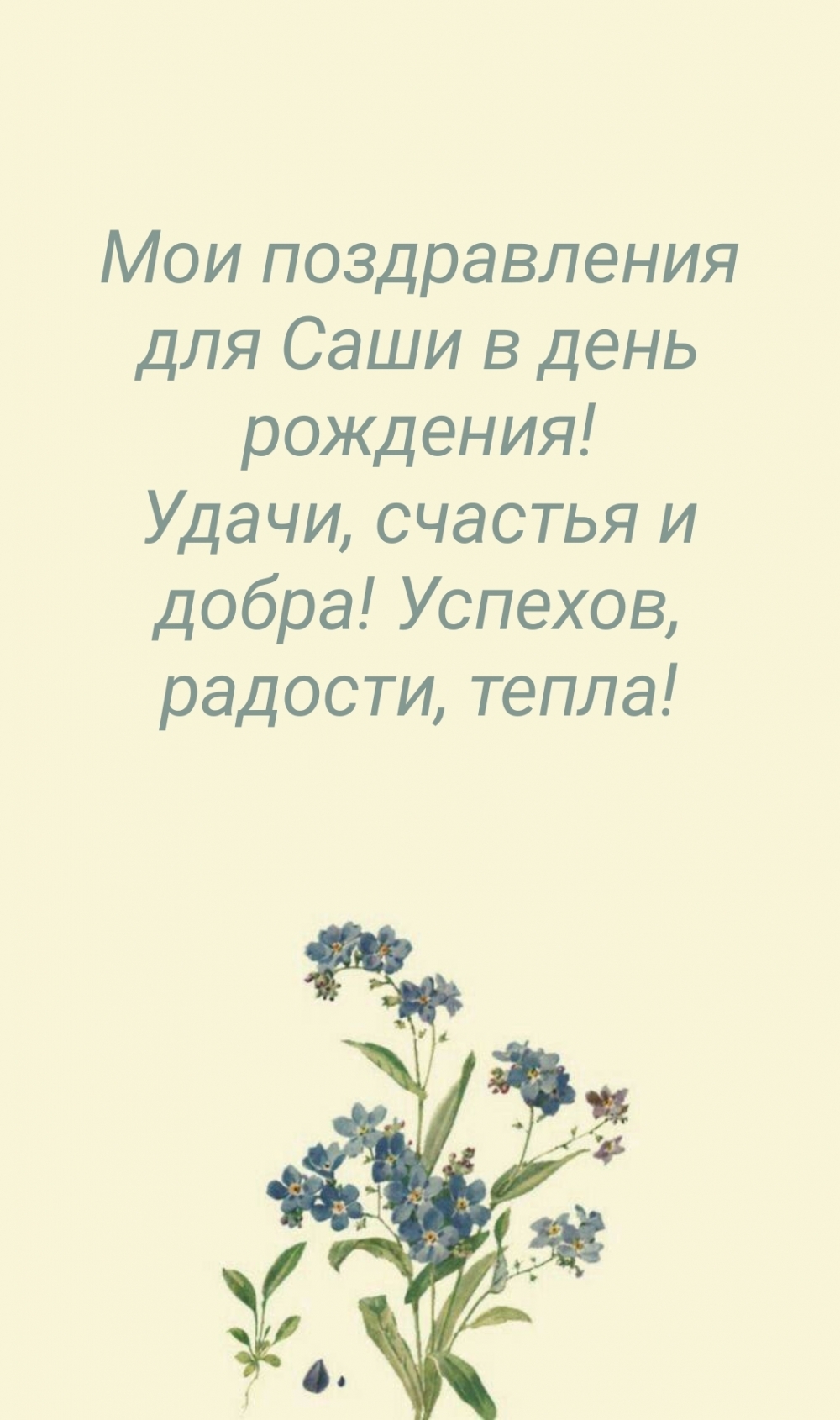 Мои поздравления для Саши в день рождения!