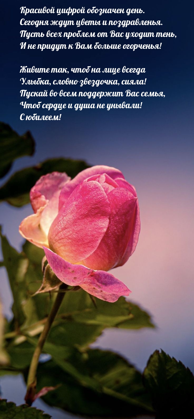 Чтоб сердце и душа не унывали! С юбилеем!