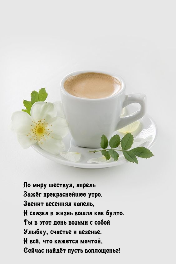 По миру шествуя, апрель Зажёг прекраснейшее утро.