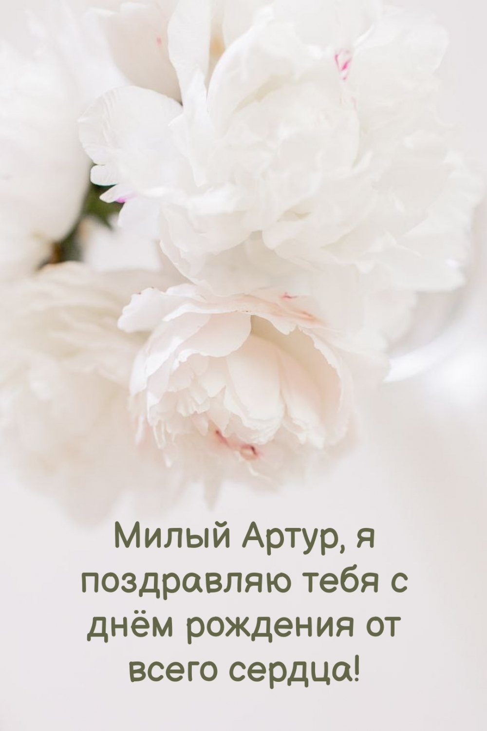 Милый Артур, я поздравляю тебя с днём рождения от всего сердца!
