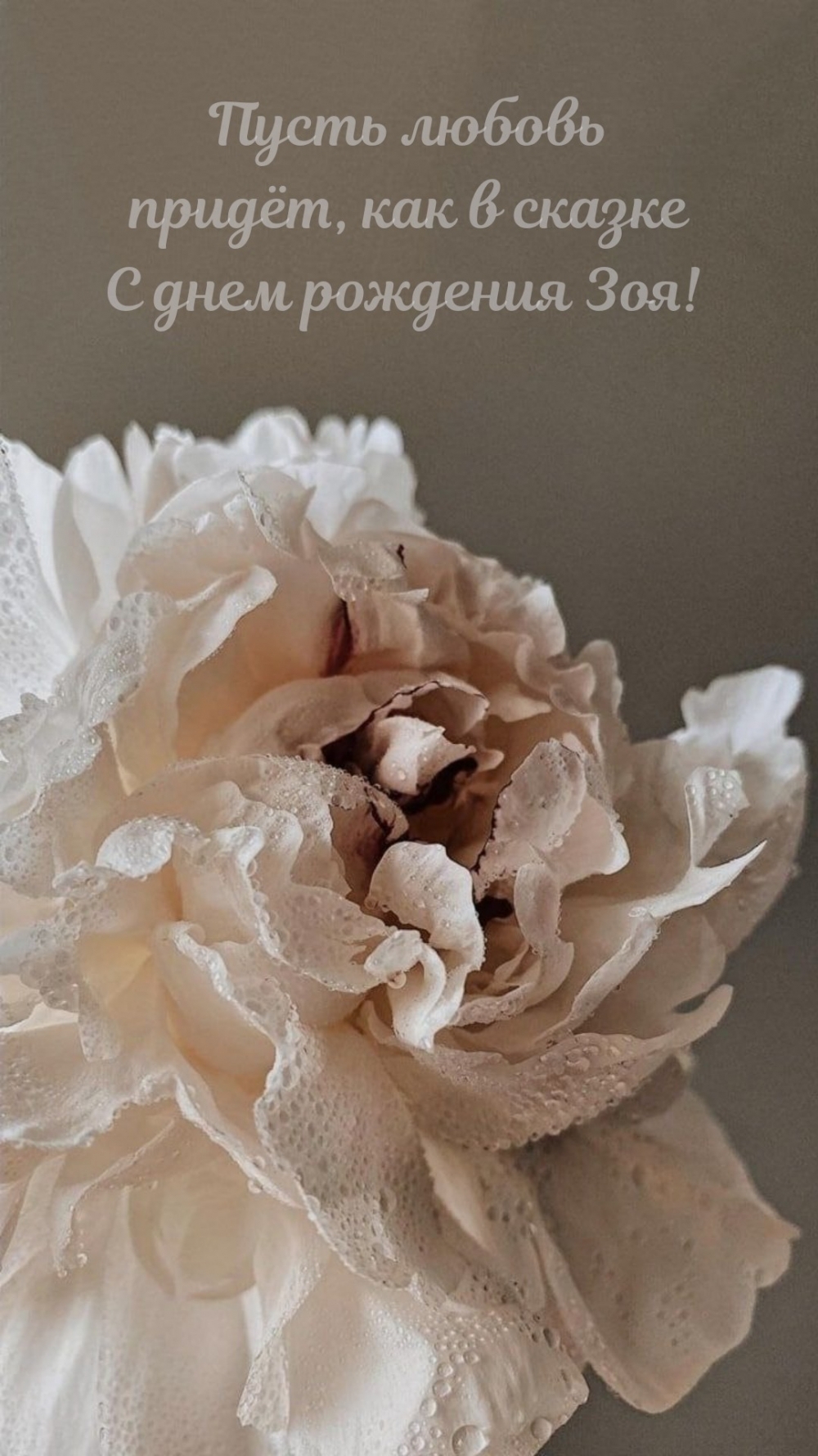 Пусть любовь придёт, как в сказке с днем рождения Зоя!