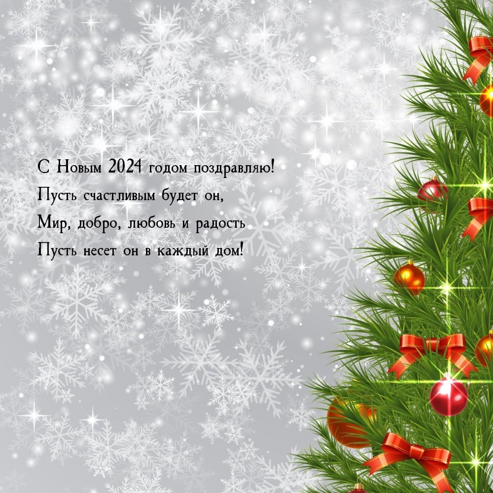 С Новым 2024 годом! Пусть счастливым будет он