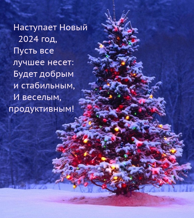 Наступает Новый 2024 год, пусть все лучшее несет