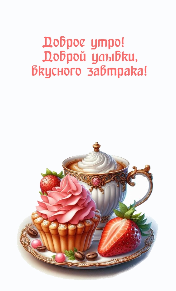 Доброе утро! Доброй улыбки, вкусного завтрака!