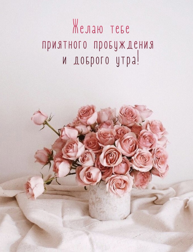 Желаю тебе приятного пробуждения и доброго утра!