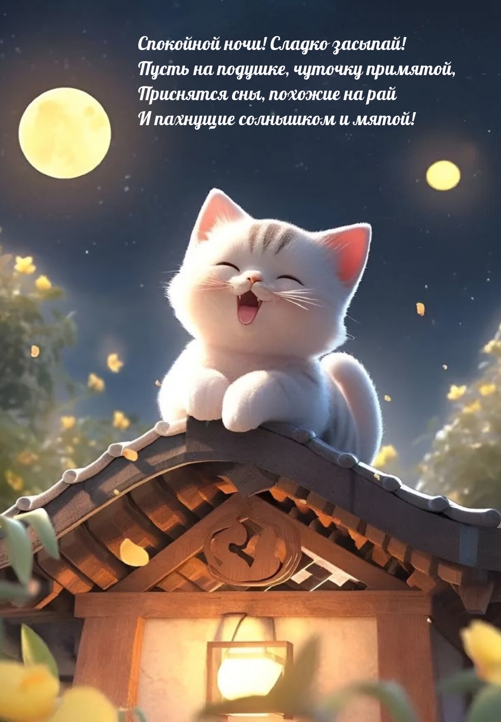 Спокойной ночи! Сладко засыпай! Пусть на подушке, чуточку примятой