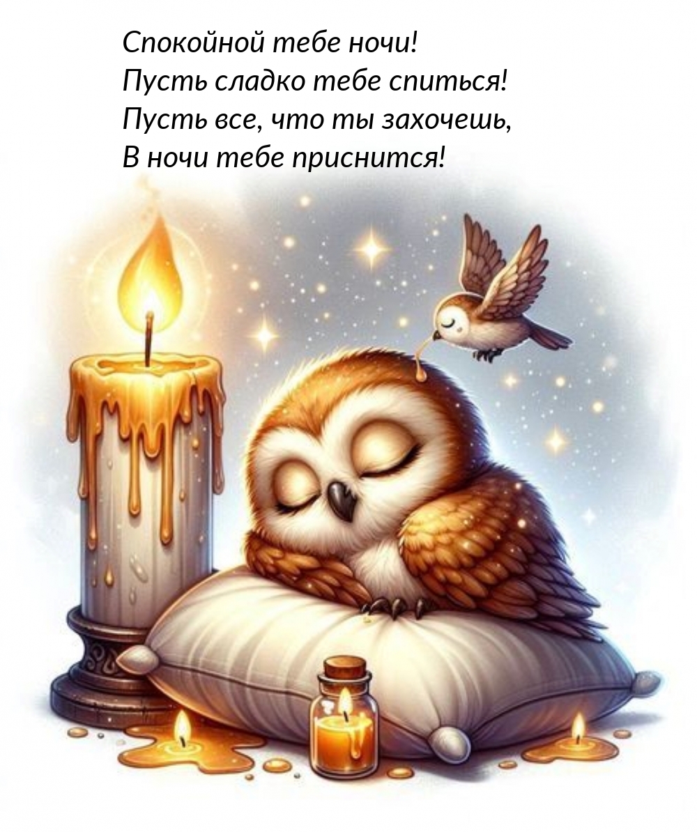 Спокойной тебе ночи! Пусть сладко тебе спиться!