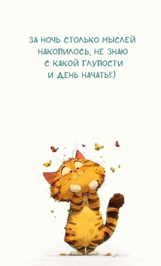 За ночь мыслей накопилось, не знаю с какой глупости и день начать!:)