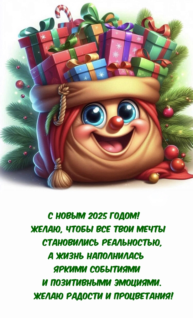 С Новым 2025 годом! Чтобы все твои мечты становились реальностью