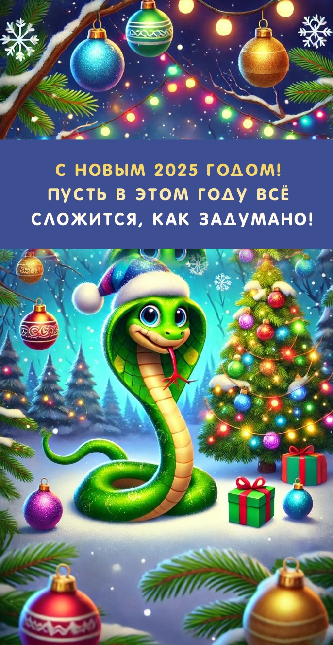 С Новым 2025 годом! Пусть в этом году всё сложится, как задумано!