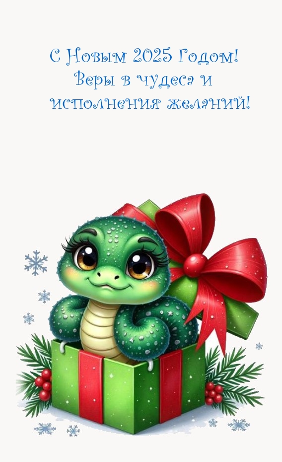 С Новым 2025 Годом! Веры в чудеса и исполнения желаний!