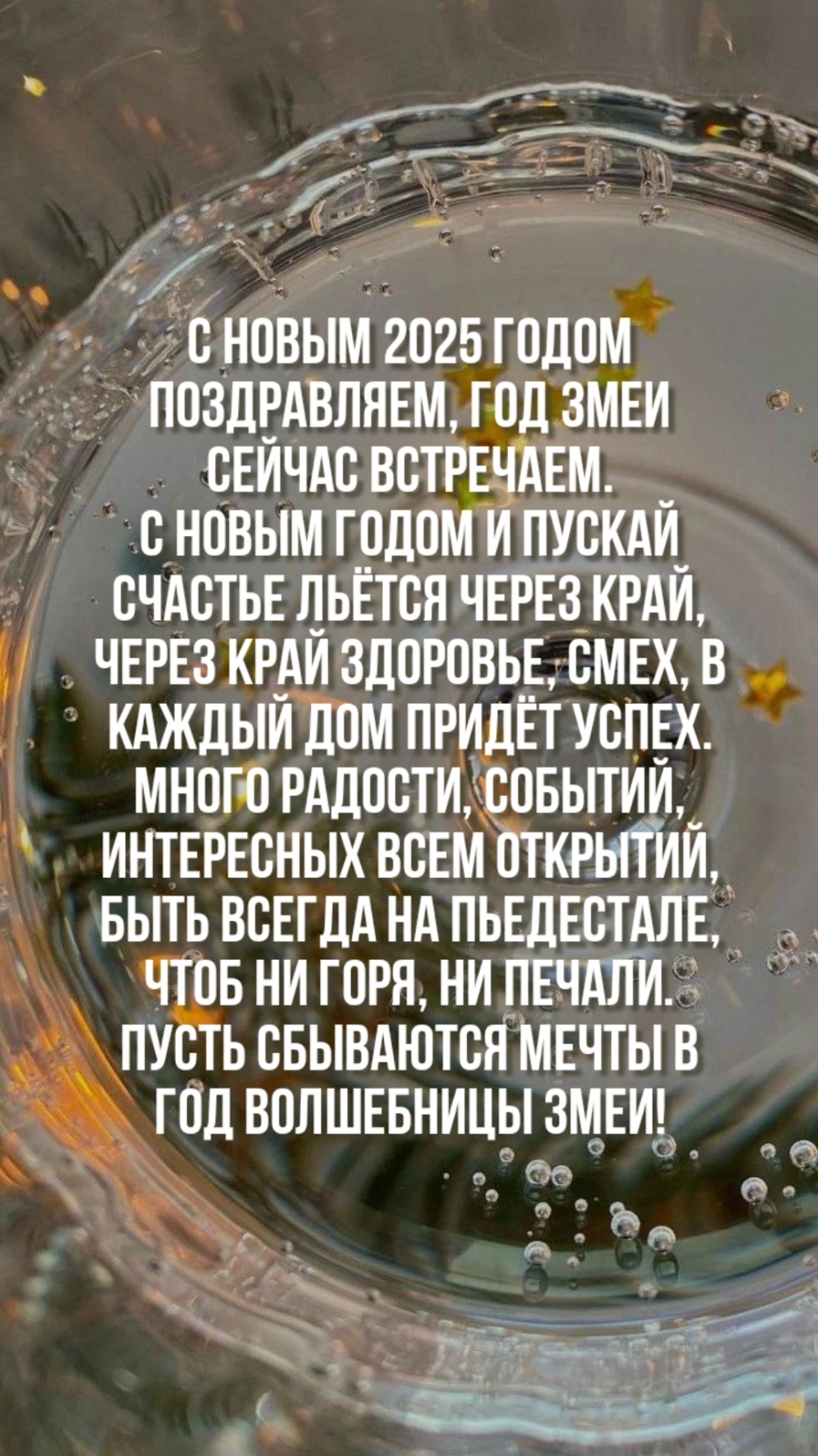 С Новым 2025 годом поздравляем, год Змеи сейчас встречаем.