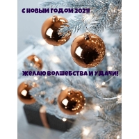 С новым годом 2021! Желаю волшебства и удачи!