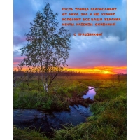 Пусть Троица благословит, от лиха, зла и бед хранит