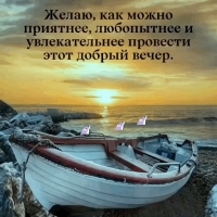Желаю, как можно приятнее провести вечер.