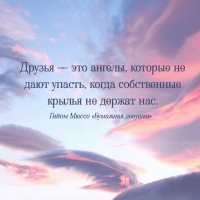 Друзья — это ангелы, не дают упасть, когда свои крылья не держат.