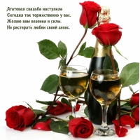 Агатовая свадьба наступила Сегодня так торжественно у вас.