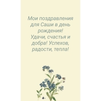 Мои поздравления для Саши в день рождения!